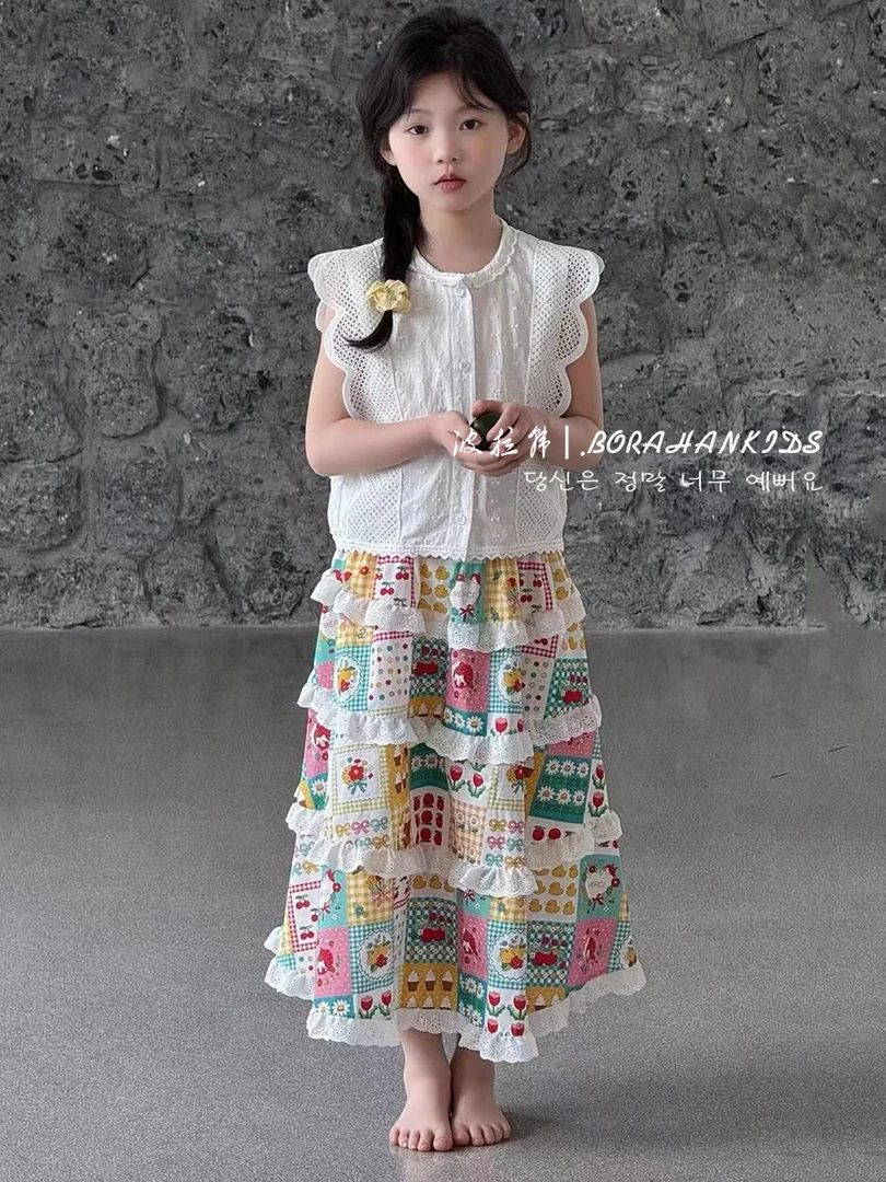 BORAHANKIDS新加坡-裙套装2025女孩波西米亚套装夏季两件套