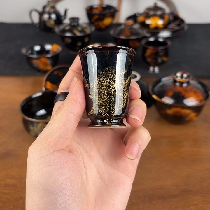 陶瓷鹧鸪斑闻香一口杯