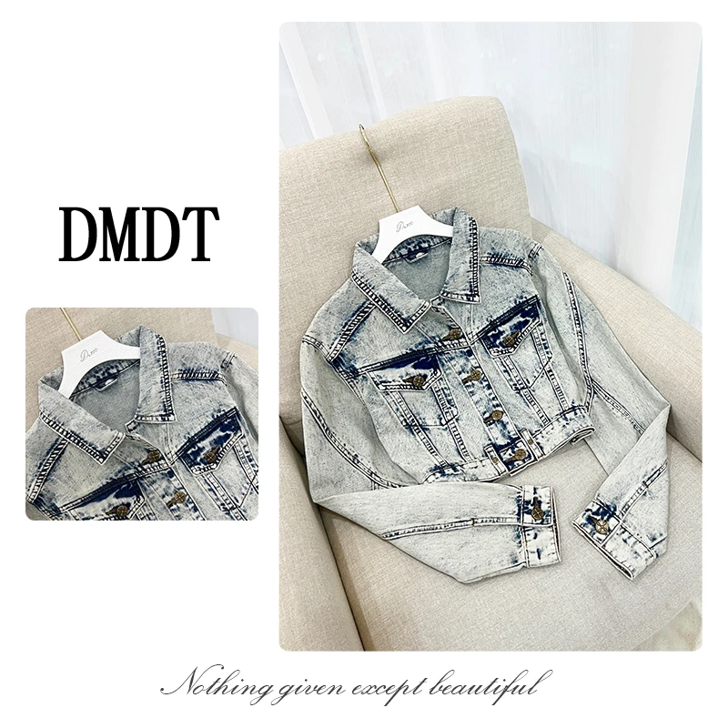 【DMDT服饰】2025春季新品 “线尚魅力”简约长袖显瘦女牛仔外套A1853