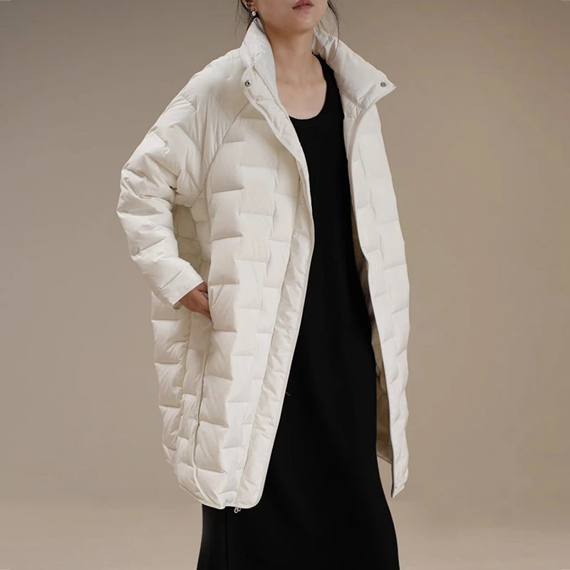 8171中长款羽绒服女款女式白鸭绒服女装冬季外套大码平湖羽绒服