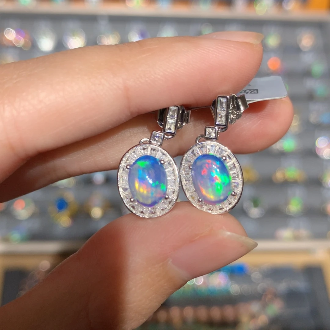 银S925镶嵌欧泊欧泊戒指y