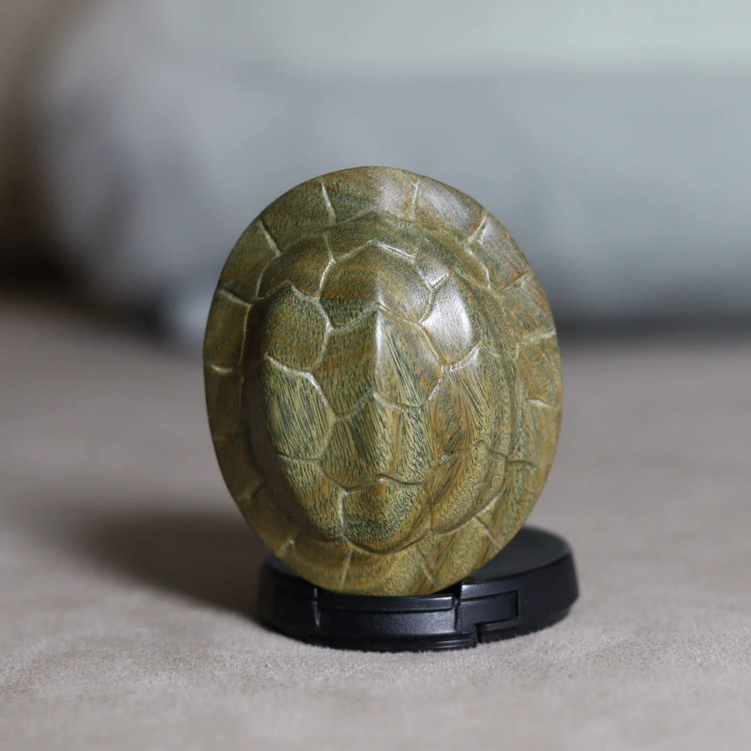 大个原木阿根廷绿檀掏空富甲手把件