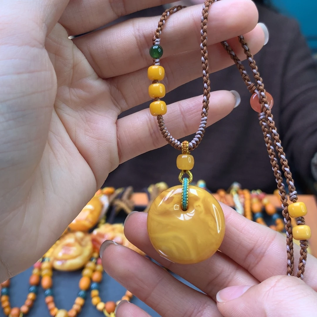 蜜蜡未镶嵌颈饰天然