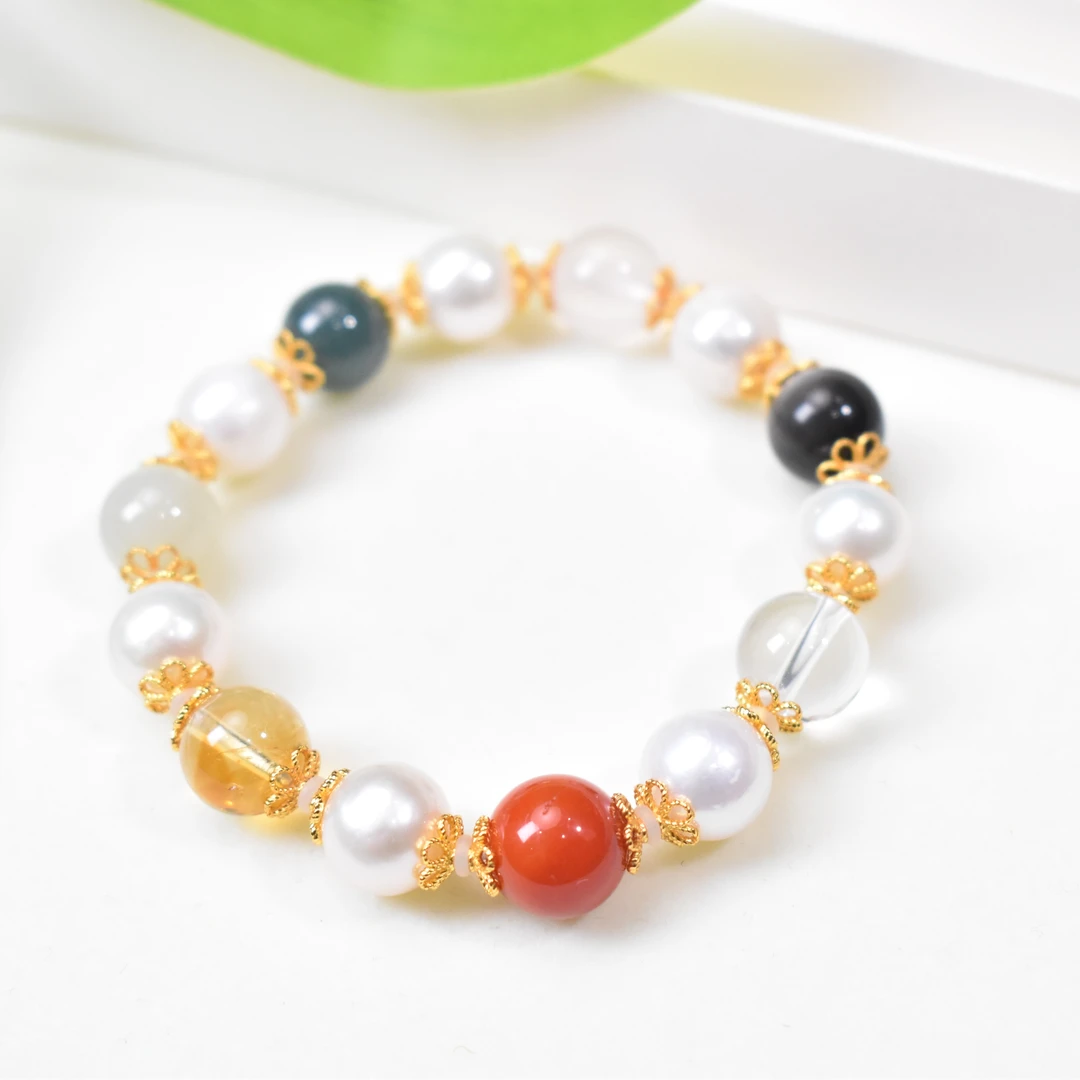 【睿泽鉴宝】S925珍珠多宝手串 9-10mm AH6517