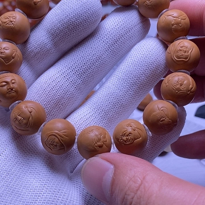 猴头核桃吊坠猴头龙炎手工罗汉