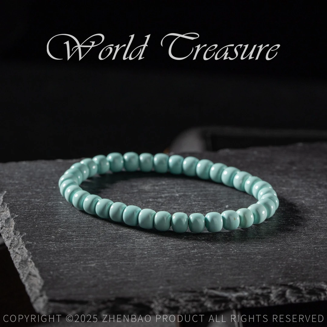 【世间臻宝】收藏级·绿松石老型单圈手串/LX19/多样性发/6mm+