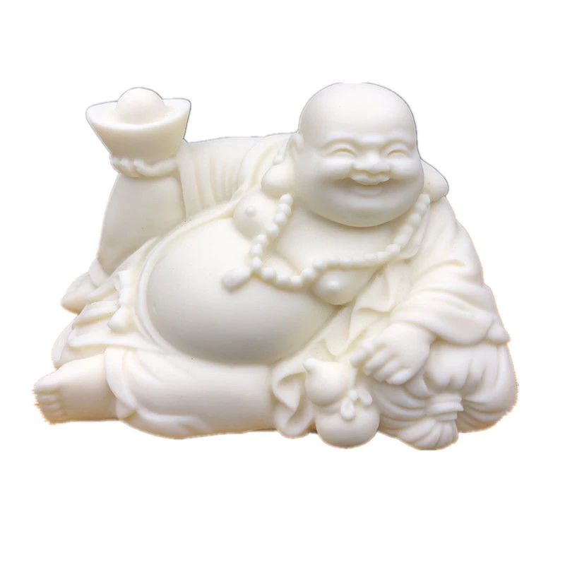 菩提果雕刻百财元宝弥勒佛车载文玩工艺品摆件