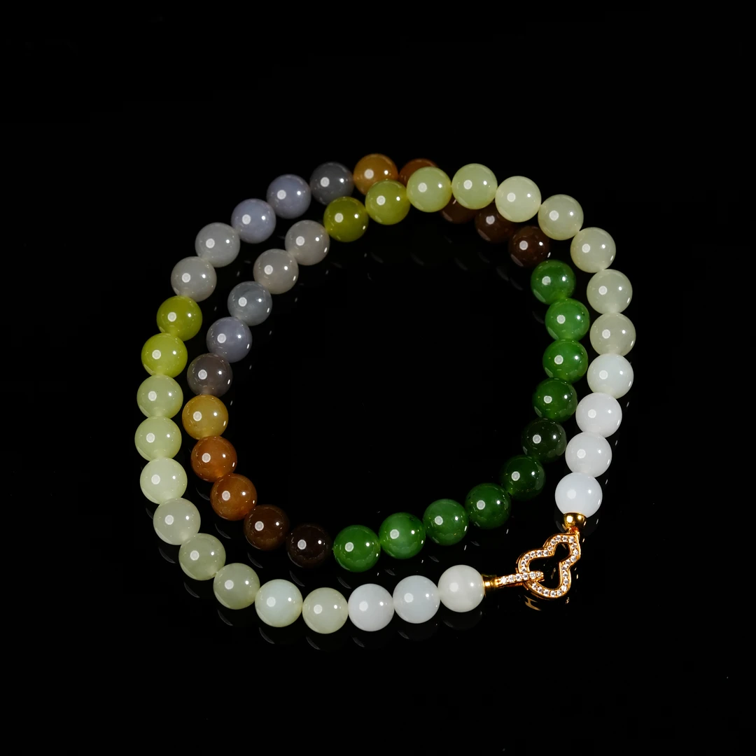 【小涵专属】S925和田玉多宝项链 44cm/7mm