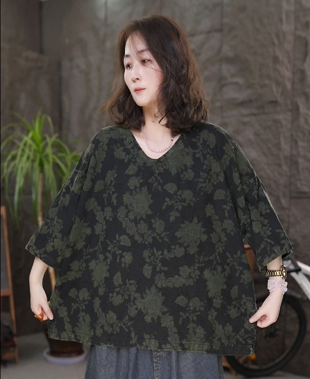 女装夏季百搭短袖T恤大码女装显瘦圆领上衣