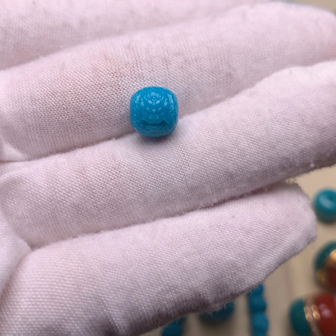 绿松石未镶嵌绿松石龙鼓珠8.3