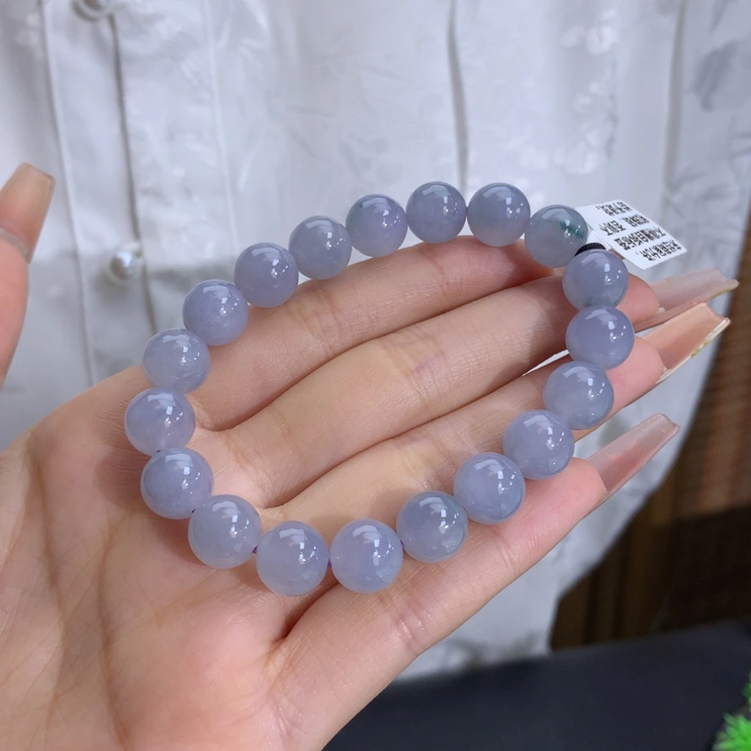 未镶嵌手链翡翠卡10冰润紫飘花