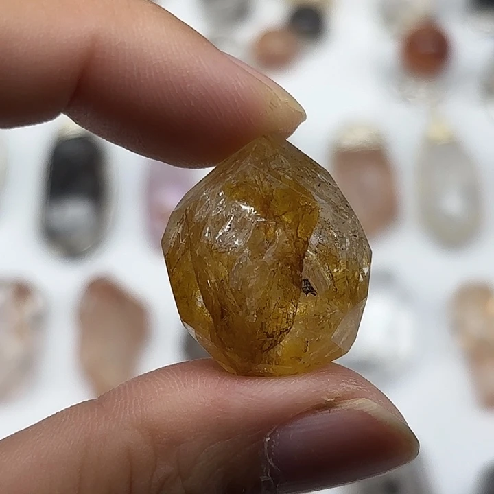 水晶未镶嵌颈饰胶花闪灵钻25mm+