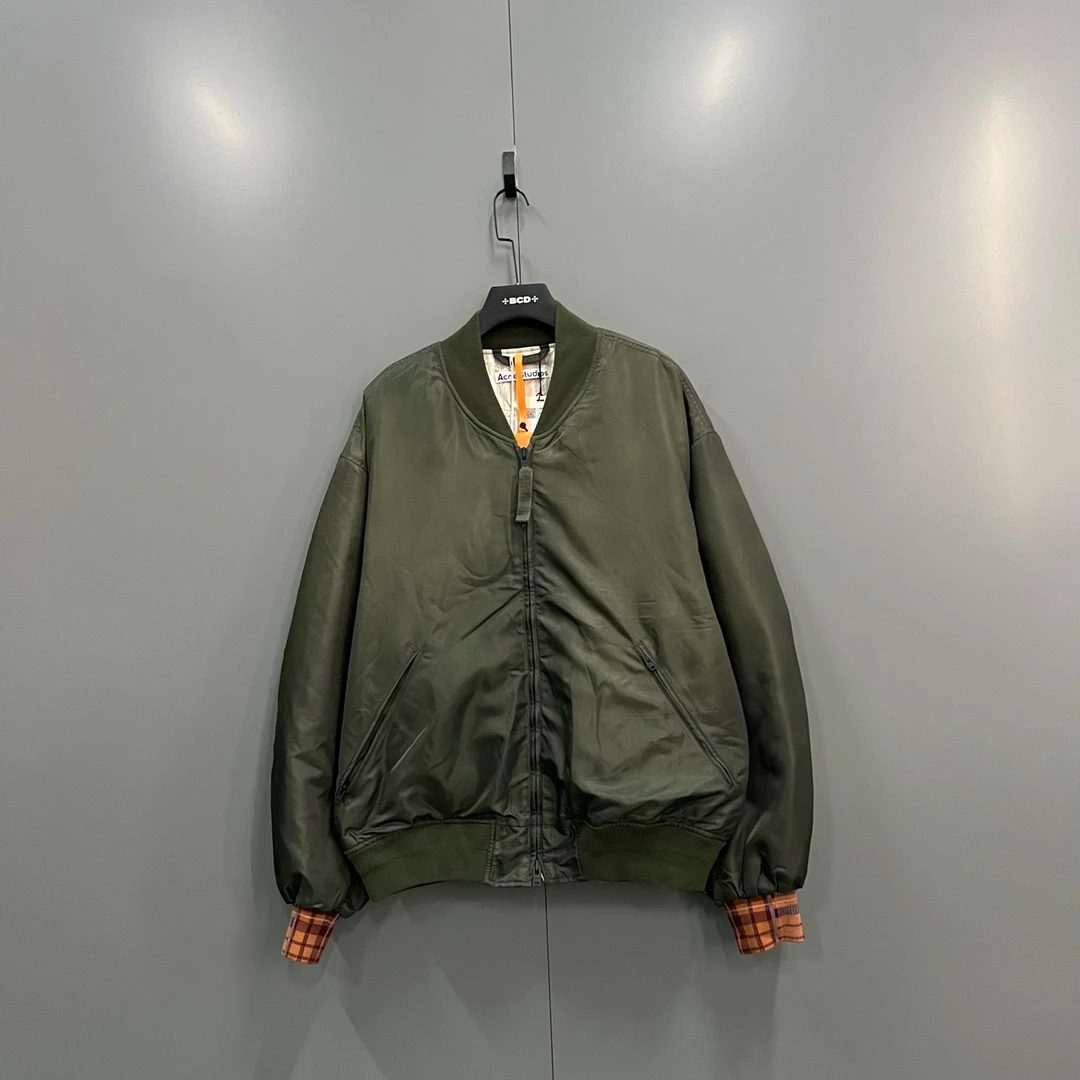 Acne Studios 绿色飞行员棒球夹克 48码/6500/吊牌 mg400266