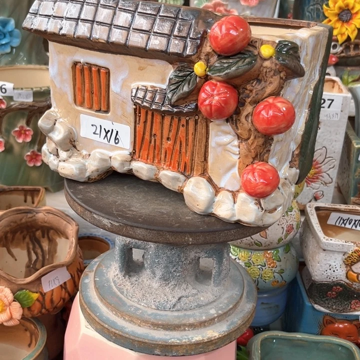 紫砂花盆粗陶材质多肉花盆