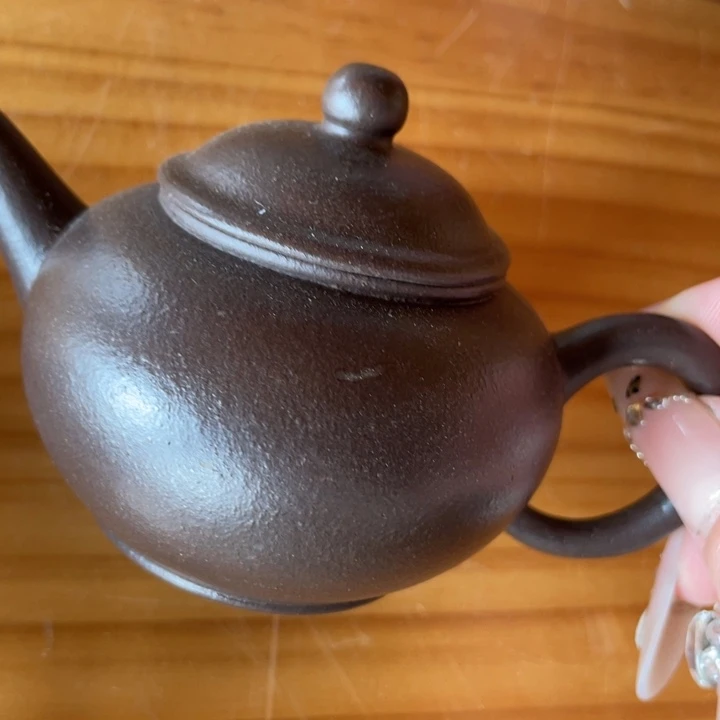 茶壶底槽青100毫升紫砂艺术作品