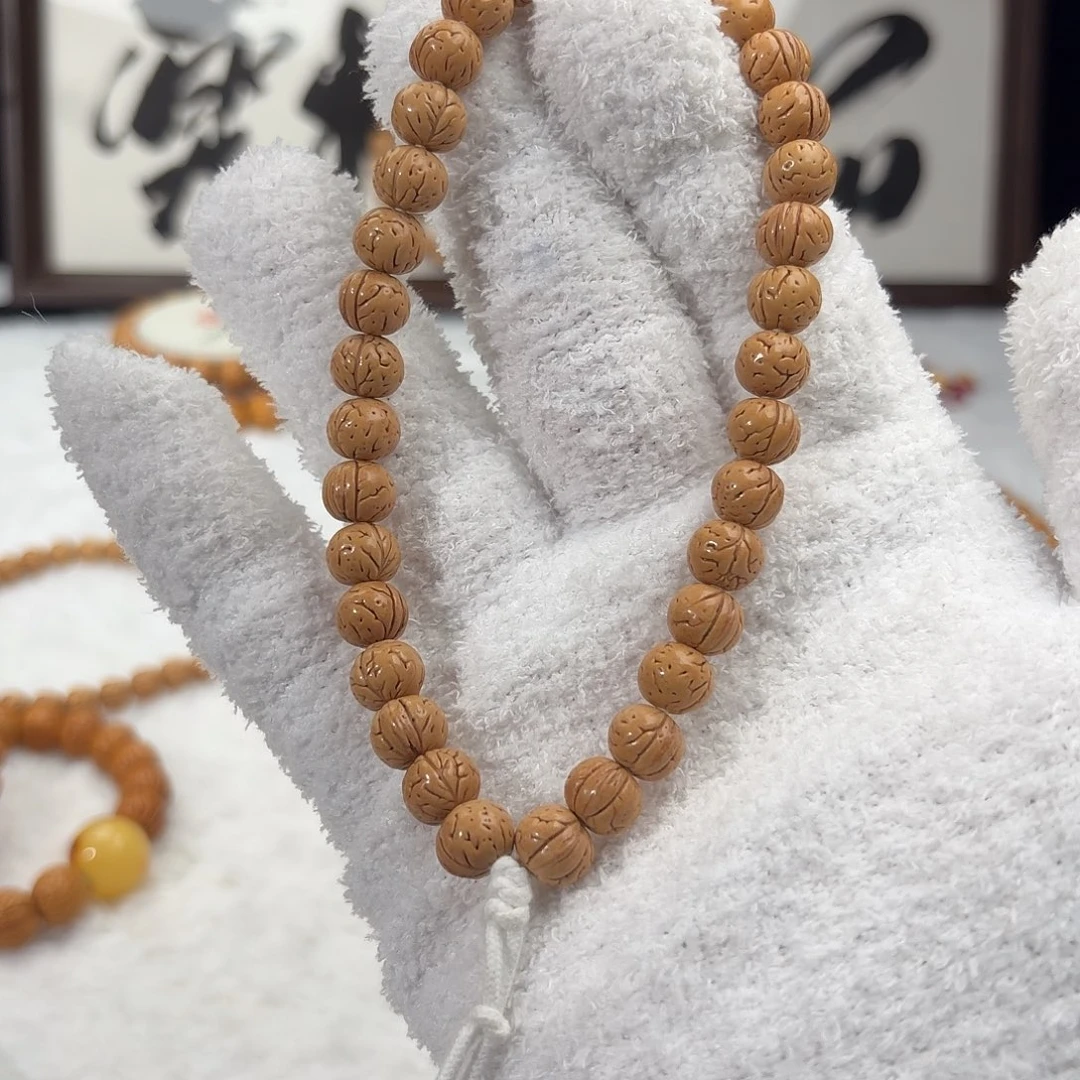 执***念桃核手串0.9「八妖灵」野生桃核手持用卡