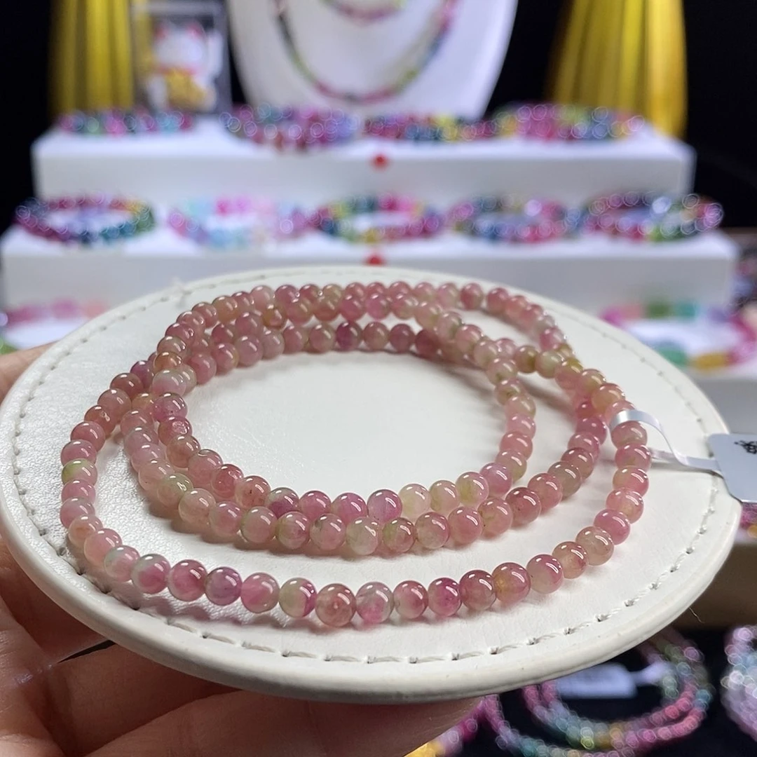 未镶嵌手链碧玺西瓜三圈