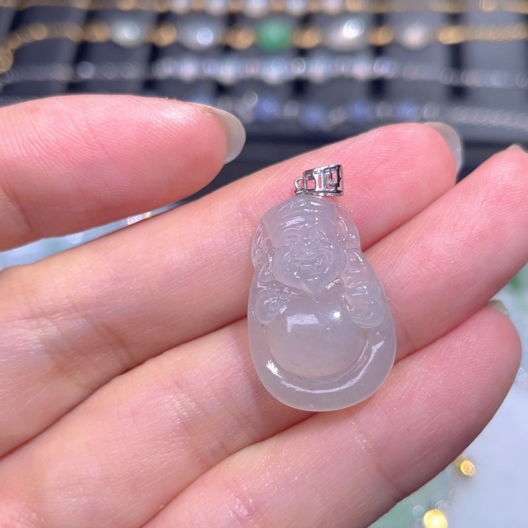 颈饰18K金镶嵌翡翠翡翠