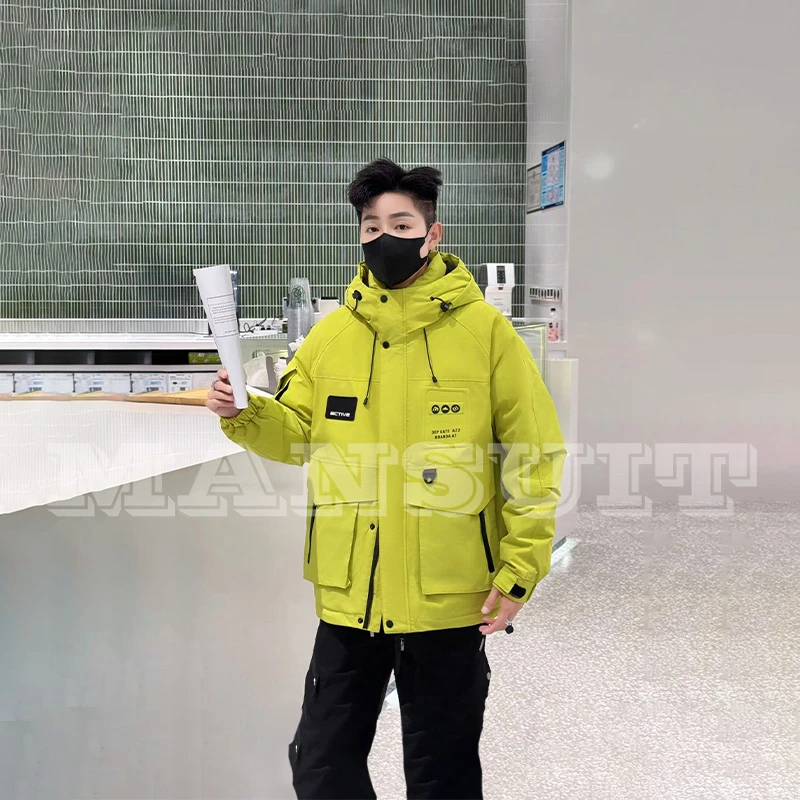 708-8839 冬季滑雪保暖锁温男士潮流帅气百搭时尚休闲短款棉外套