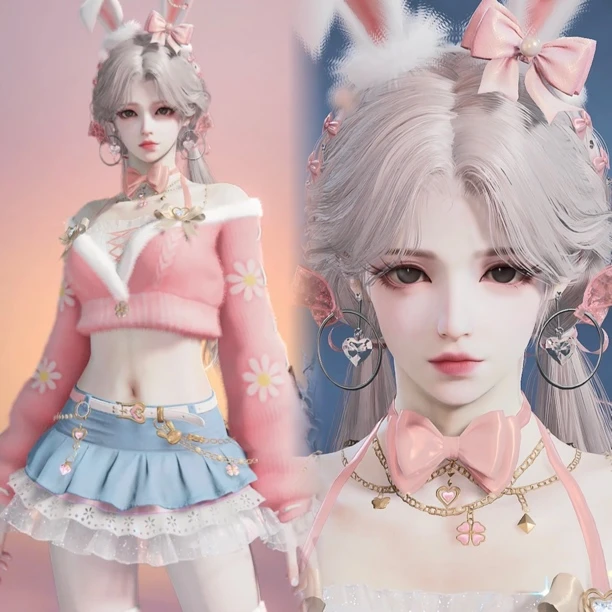 国服端游 永劫无间捏脸数据包女脸型 殷紫萍 笨蛋女友