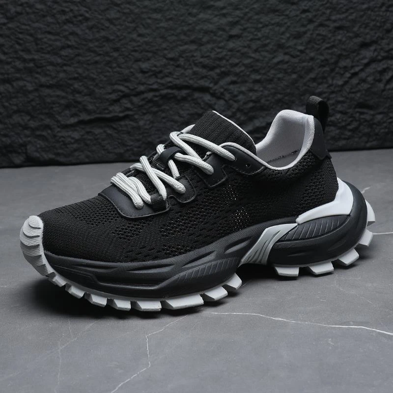 路易圣戈希男鞋网面透气休闲老爹鞋男厚底夏季网鞋鞋