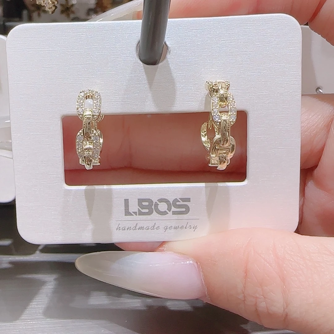 锆石铜合金925银耳环