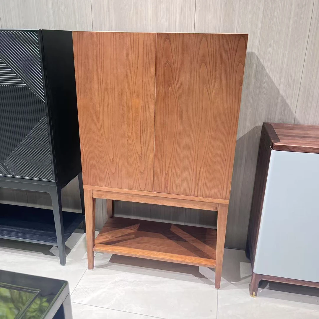 新中式全实木酒柜