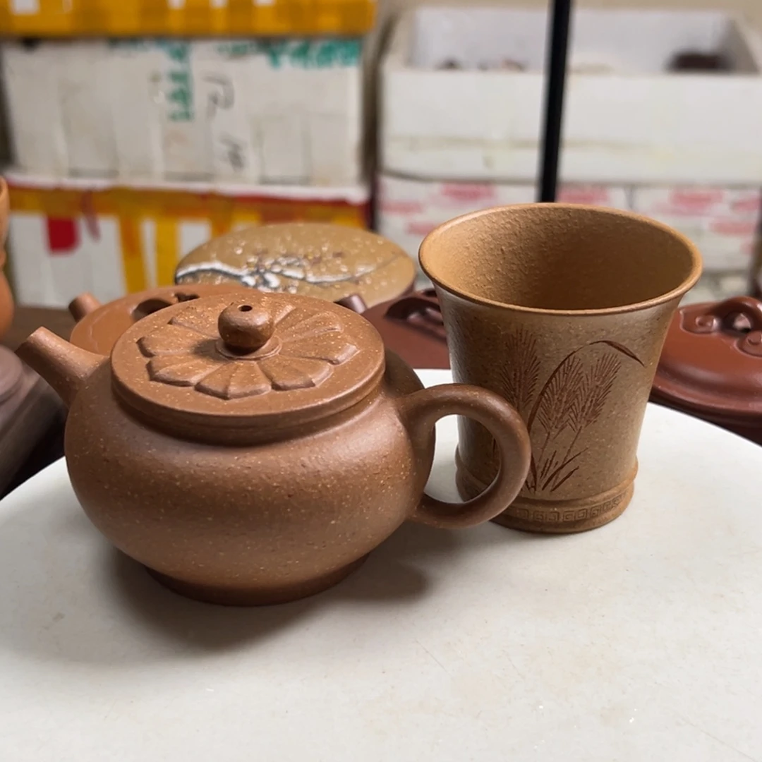 妍***麻茶壶紫砂老段泥莲灯160