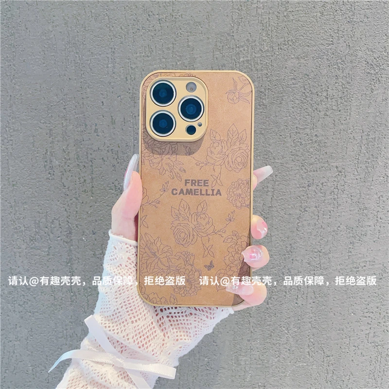 肤感棕羊巴皮适用苹果16/iPhone/华为荣耀/oppo/vivo/小米/手机壳