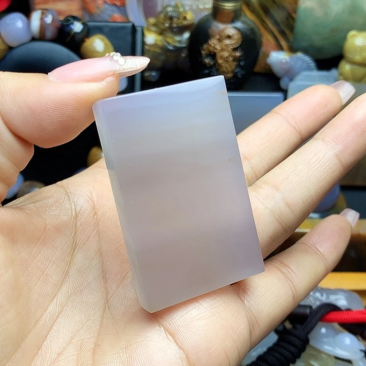 硅化玉未镶嵌吊坠(不含链)冰种无事牌