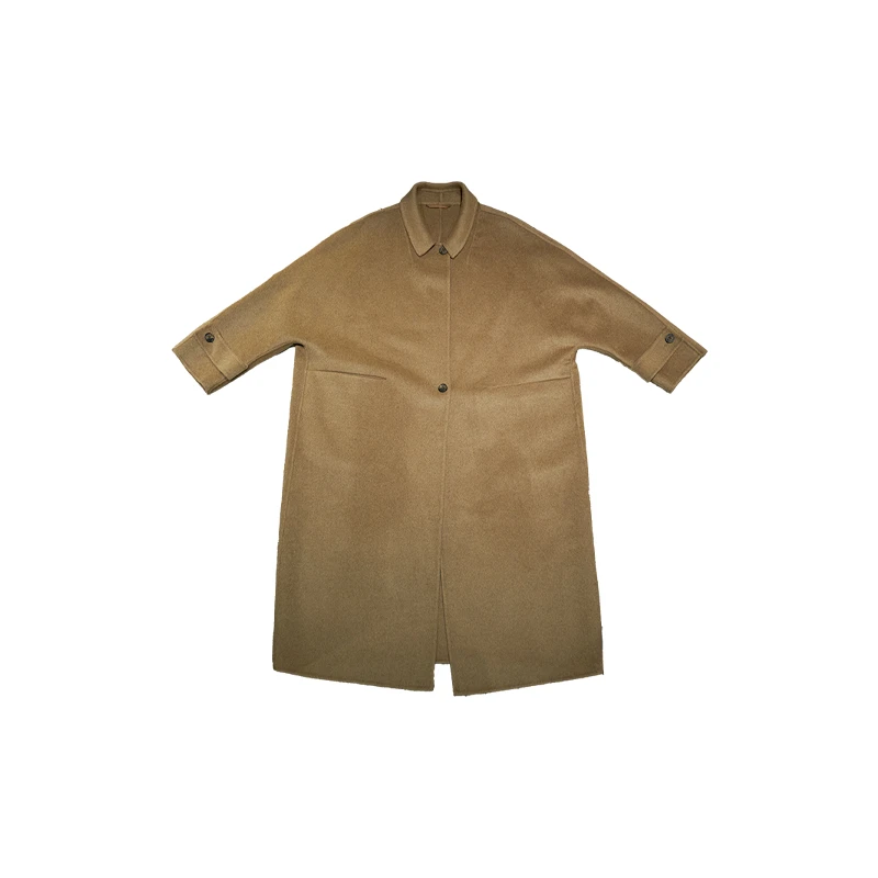 【U.M】魔术师廓形山羊绒天丝大衣气质休闲保暖百搭