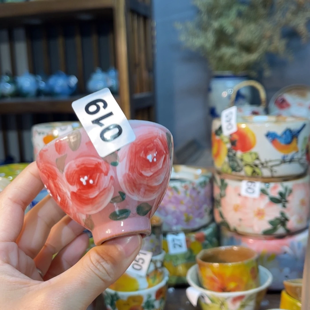 杯素浅陶瓷手工手绘