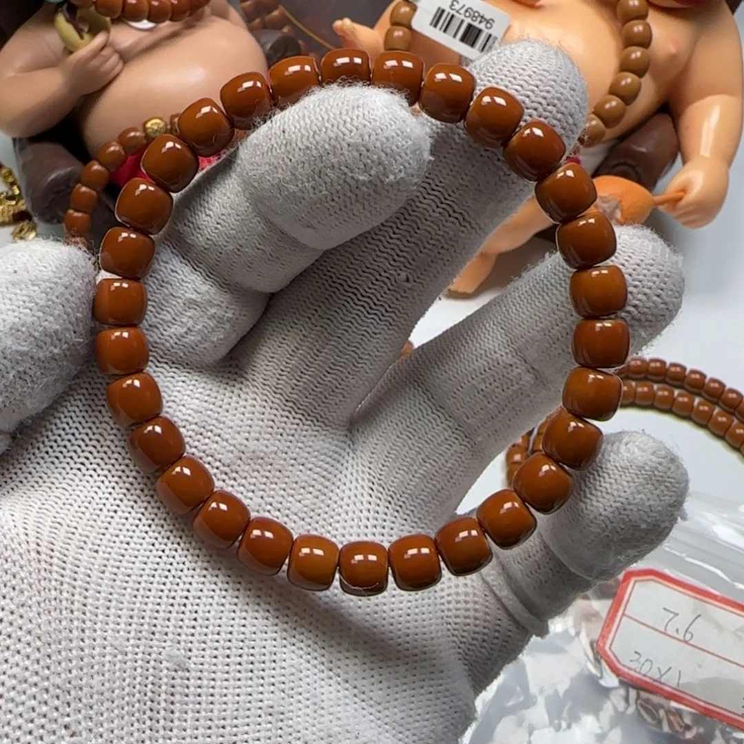 猪***年橄榄核手串/手链老挝核尖单圈7.6