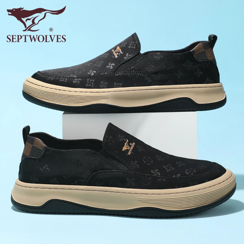 七匹狼秋季休闲布鞋2025新款软底爆款老北京布鞋男士低帮百搭潮鞋