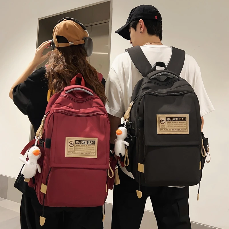 经典简约书包男大学生韩版女生初中生高中生日系双肩包大容量背包