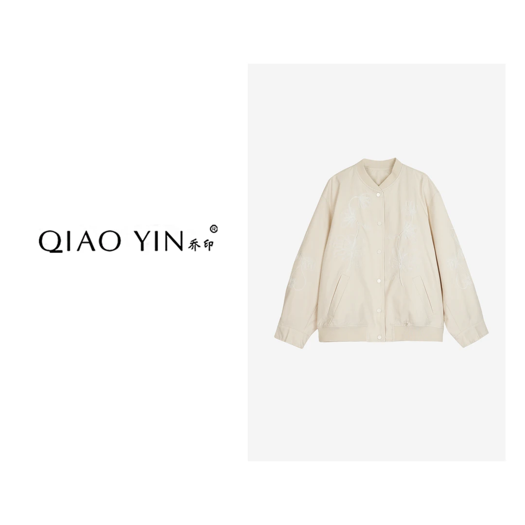 QIAO YIN“外套”气质短款时尚休闲女士设计师QY26385