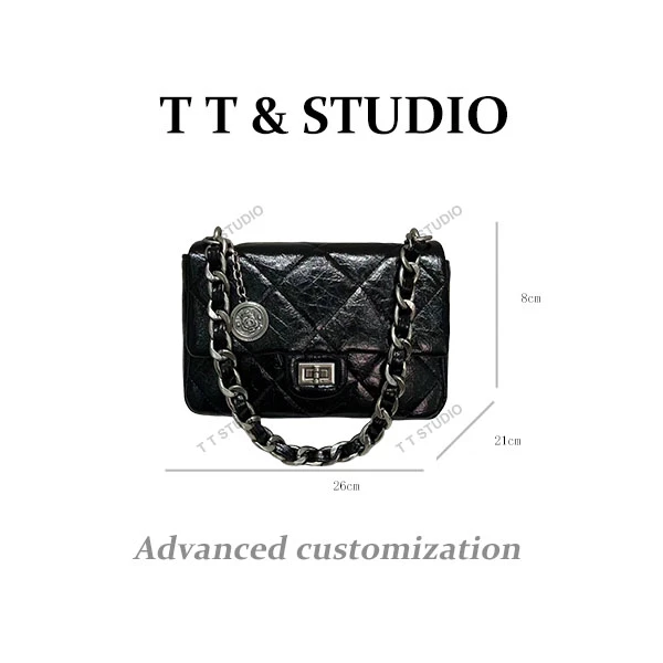 【TT Studio】ZT-D9617-B-黑色RAIN.CUN时尚简约腋下斜跨轻奢女包