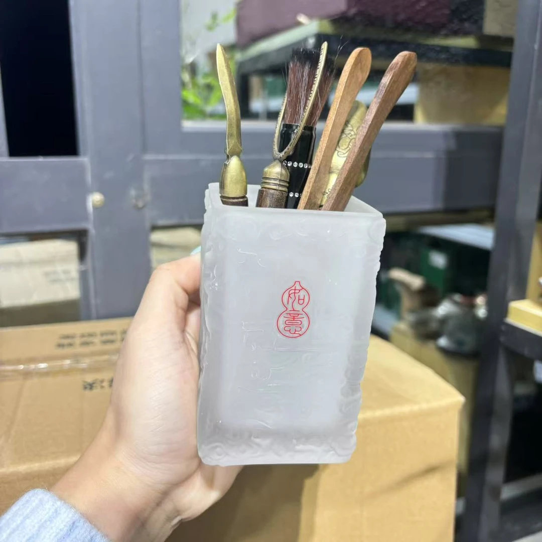 【中国邮政专属链接】磨砂琉璃茶道五君子 MC045