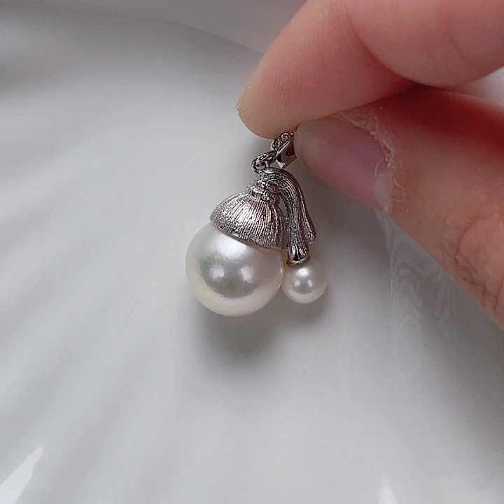 淡水珍珠颈饰银S925镶嵌