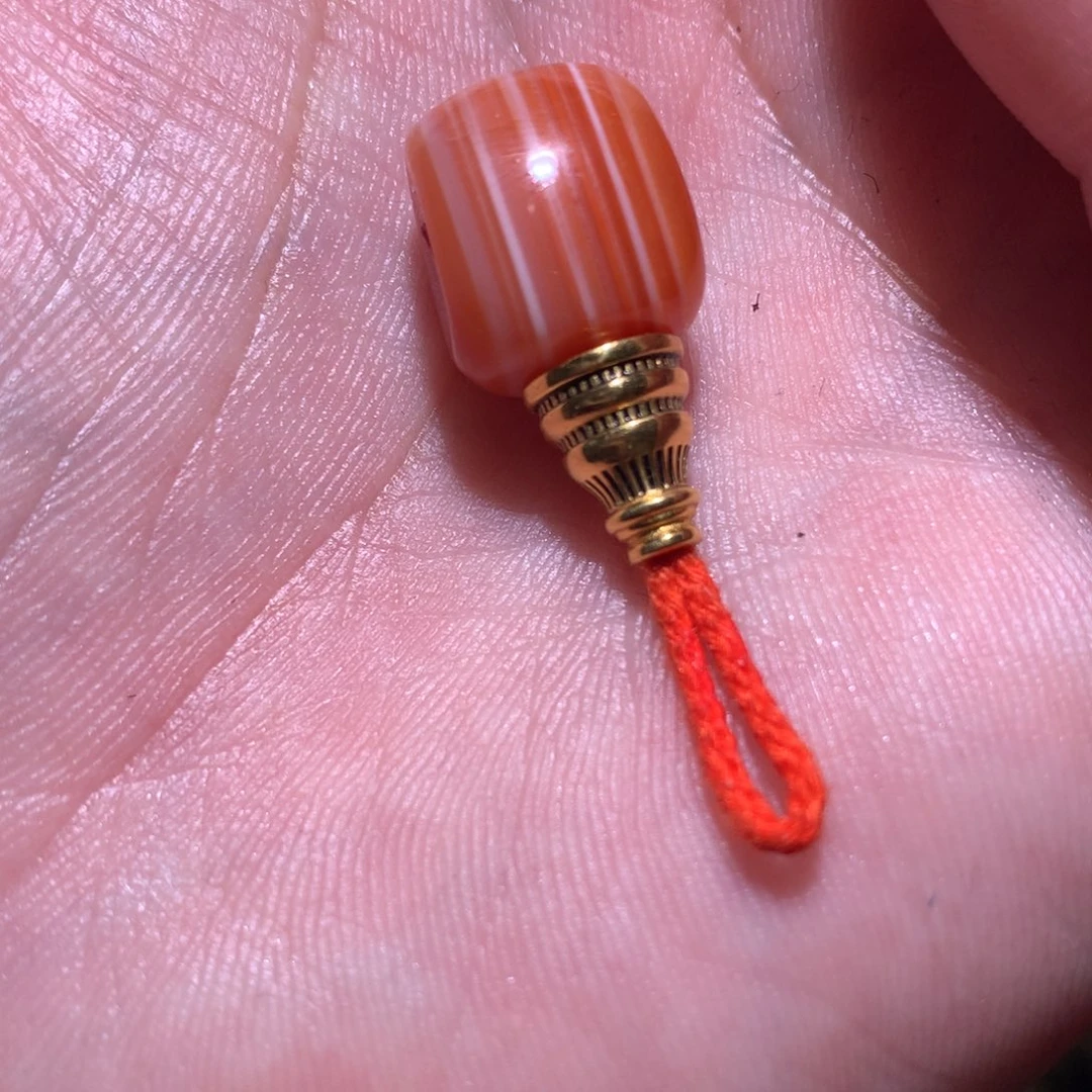 玛瑙/玉髓配饰18K金镶嵌羅*湿42文玩配饰多样发其一