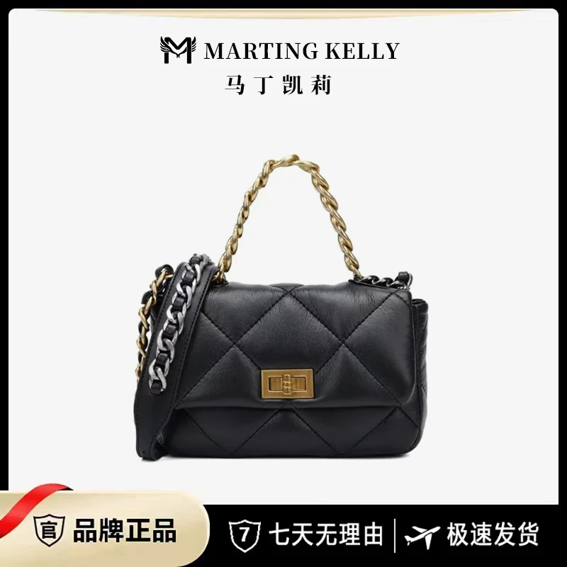 MARTING KELLY  新款小香风百搭单肩斜挎包 M28黑色
