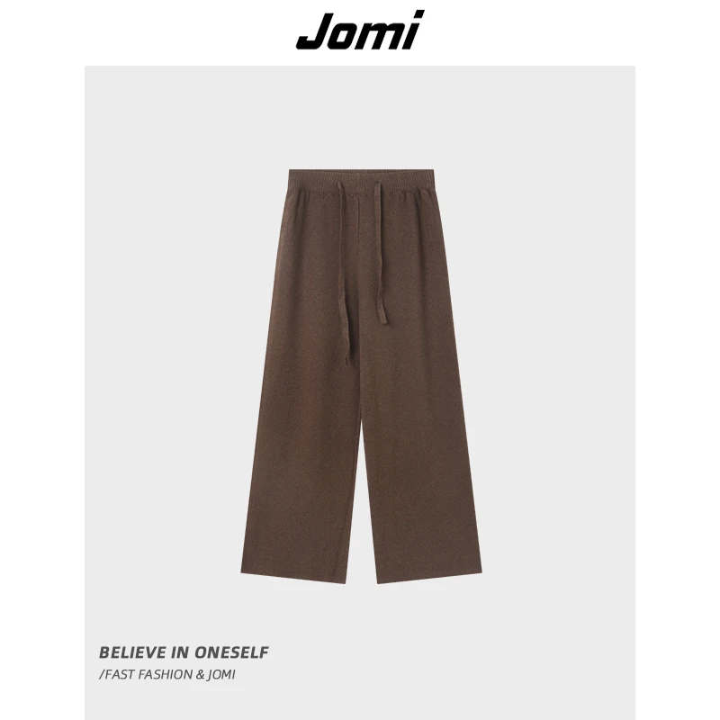 JOMI阔腿裤女秋冬高腰垂感宽松显瘦休闲裤J82FS1002