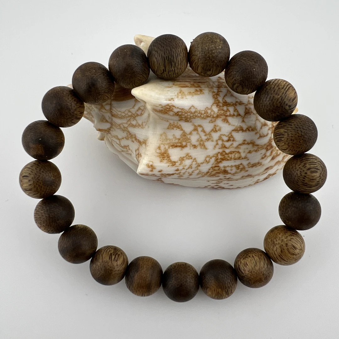 YH-140098莺歌绿棋楠高结油沉香1.0圆珠约7g