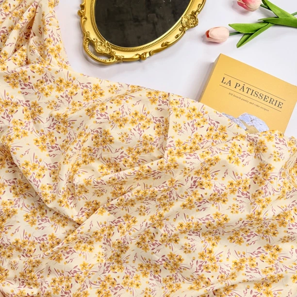 夏季新款碎花全棉高密府绸60支短袖长裙四件套展现女性优雅气质