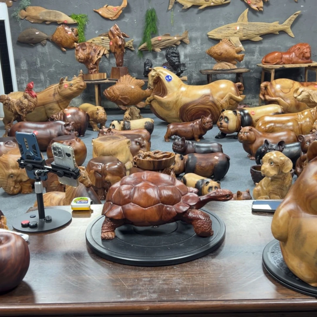 【闪购商品】木佛****子香樟木乌龟摆件