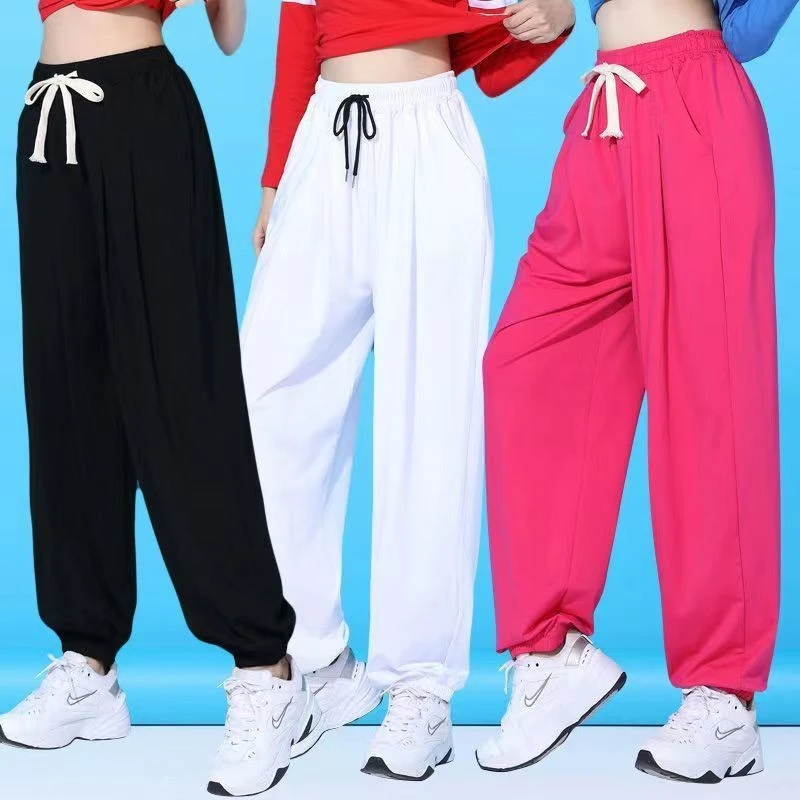 广场舞服装新款灯笼裤春夏运动表演练功服宽松团体操曳步舞休闲