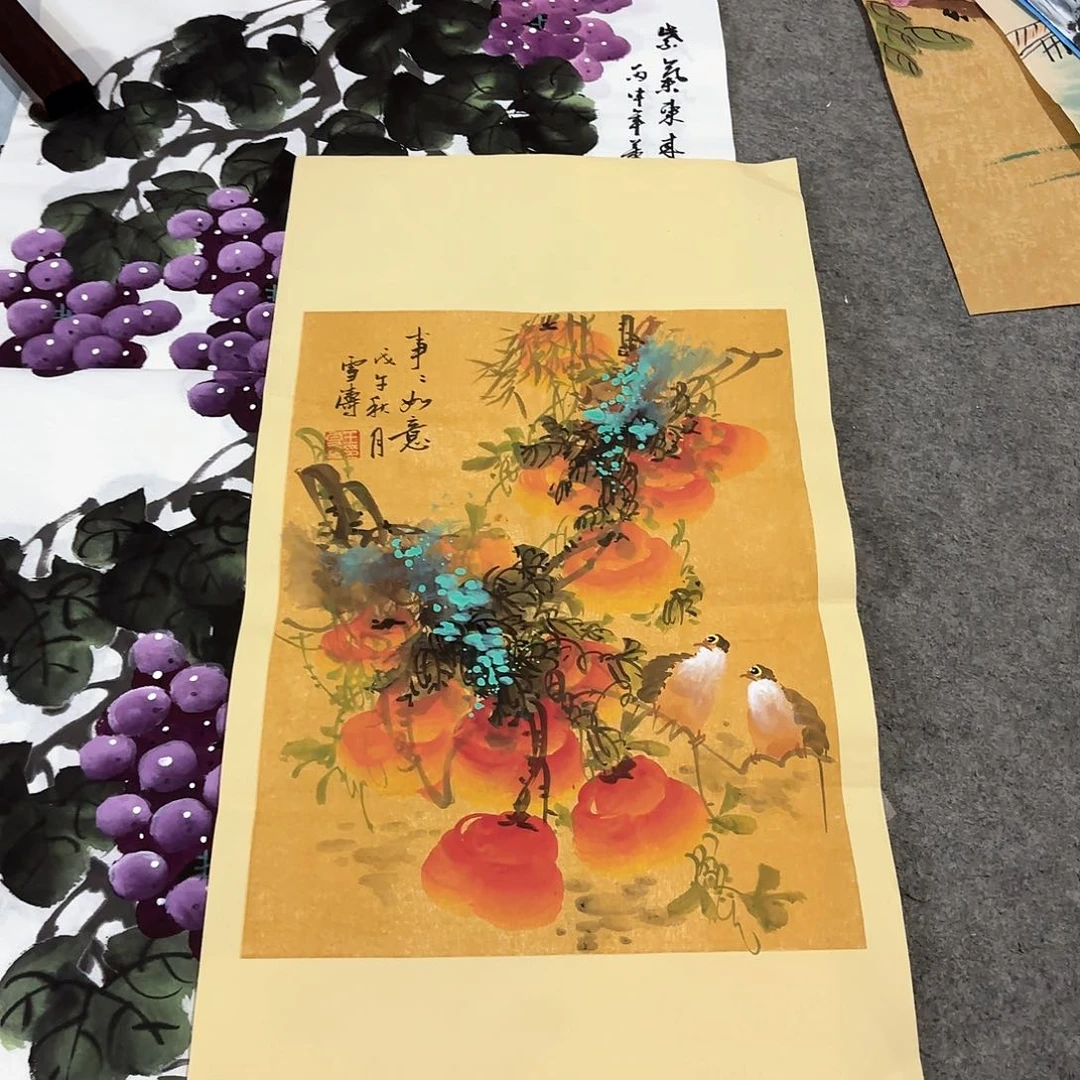 国画国画作品画心一张