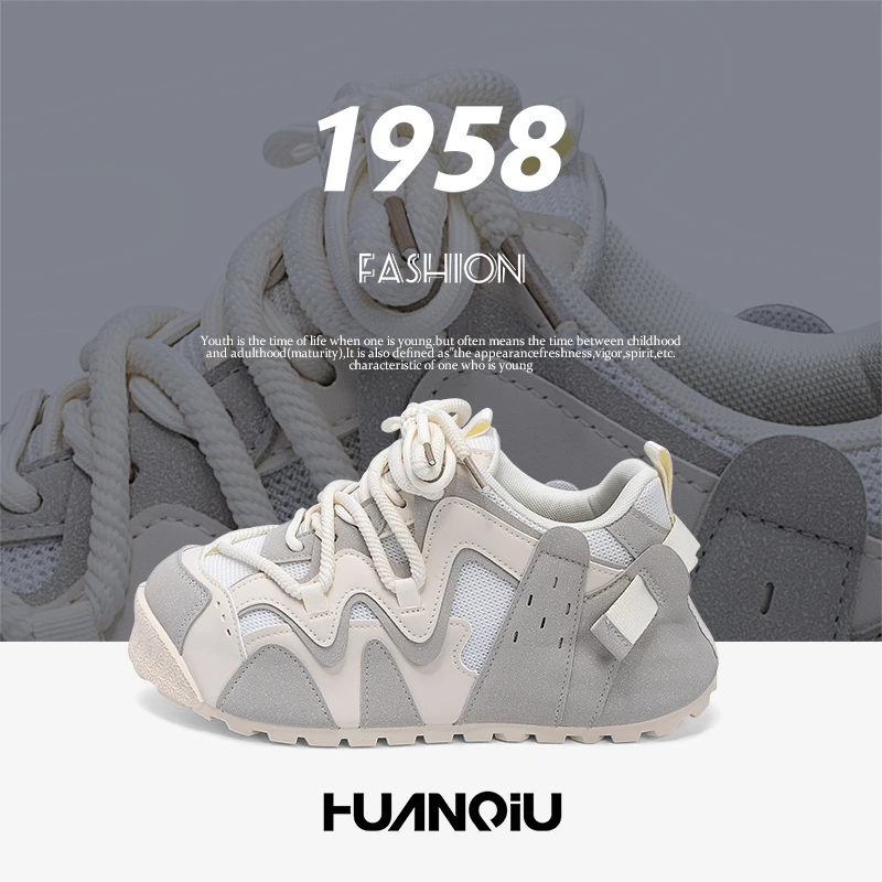 环球厚底小白鞋2025新款秋季网面透气男鞋潮百搭男士增高休闲板鞋