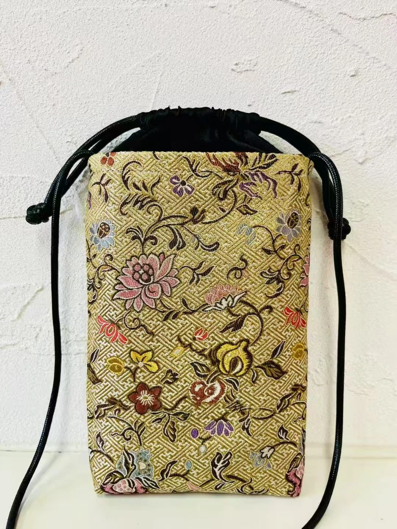 新中式手机包宋锦新国风斜跨小包女包