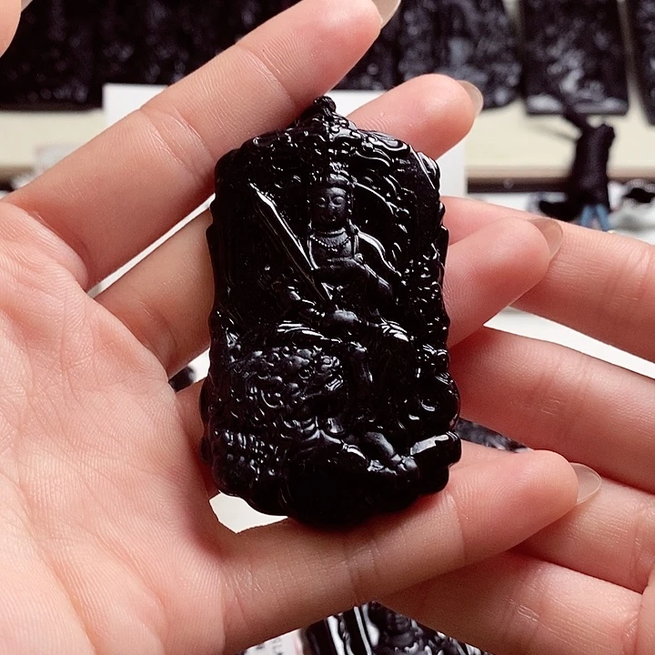 翡翠未镶嵌颈饰天然缅料A货文殊